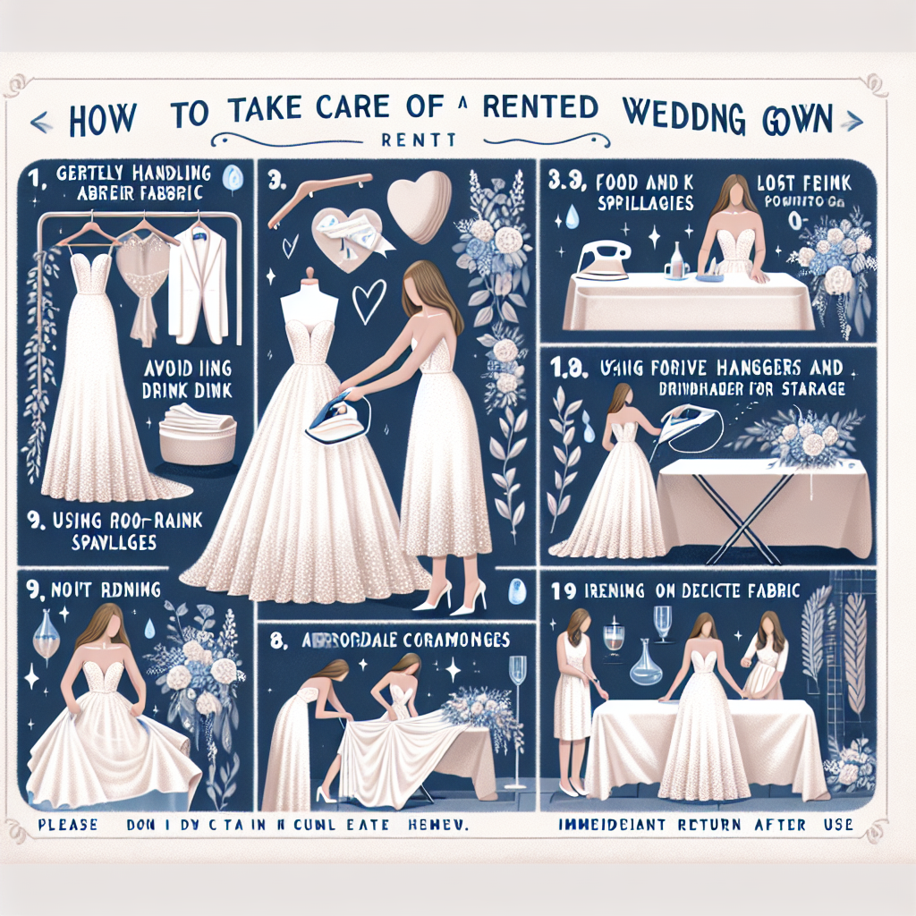 consejos para cuidar un vestido de novia alquilado