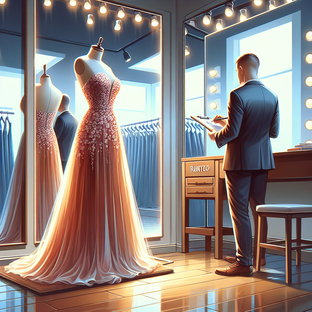 cómo preparar la prueba del vestido alquilado