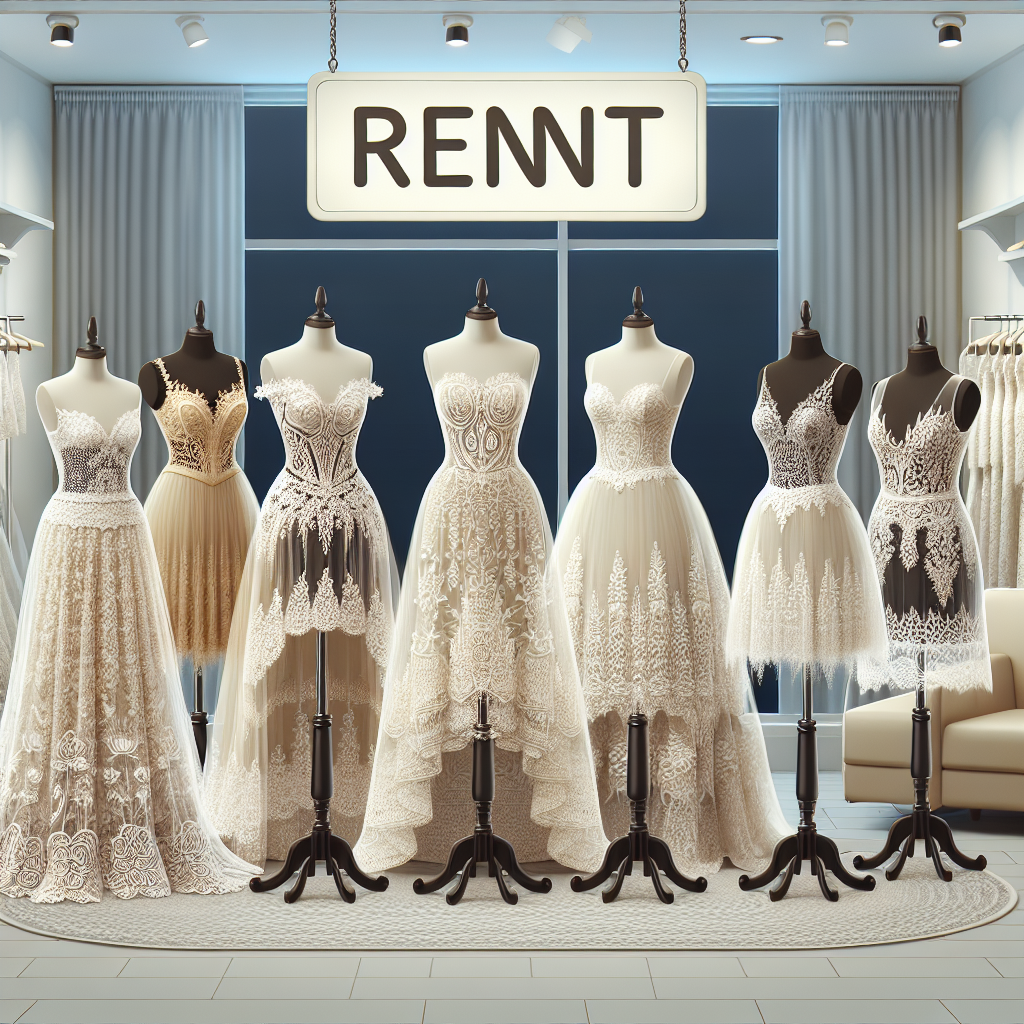 vestidos de novia con encaje disponibles para alquiler